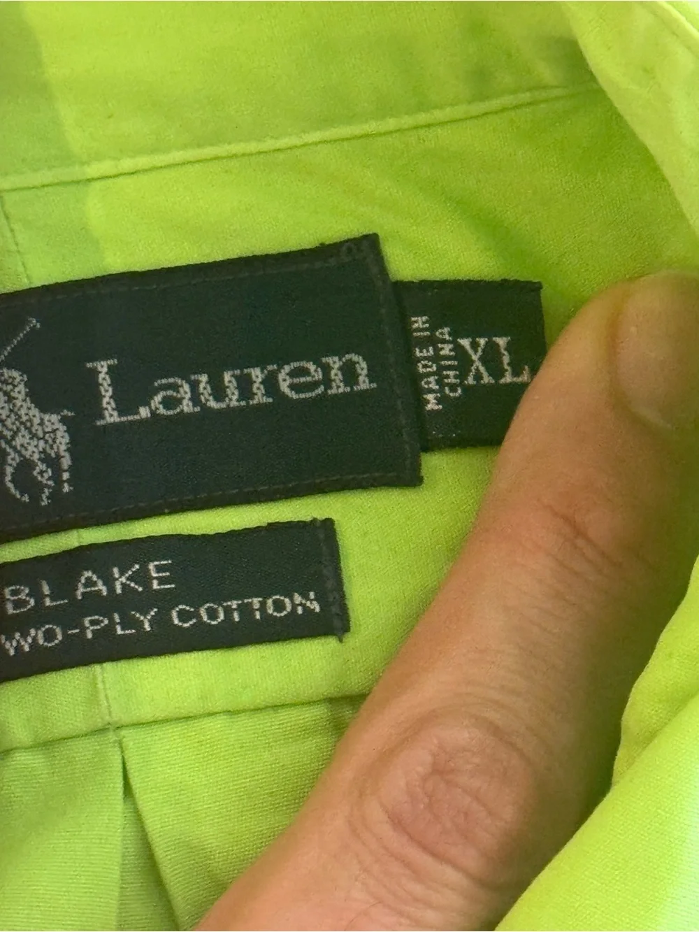 Polo by Ralph Lauren Neon Lime Green Button-Down Shirt